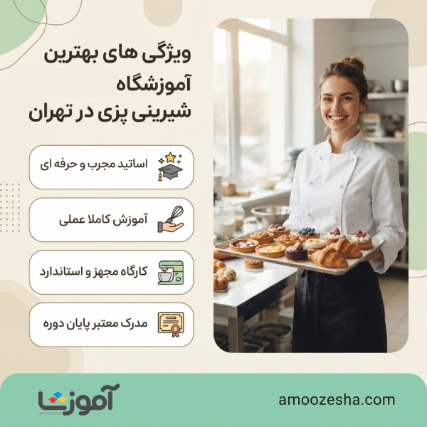 ویژگی های بهترین آموزشگاه شیرینی پزی در تهران