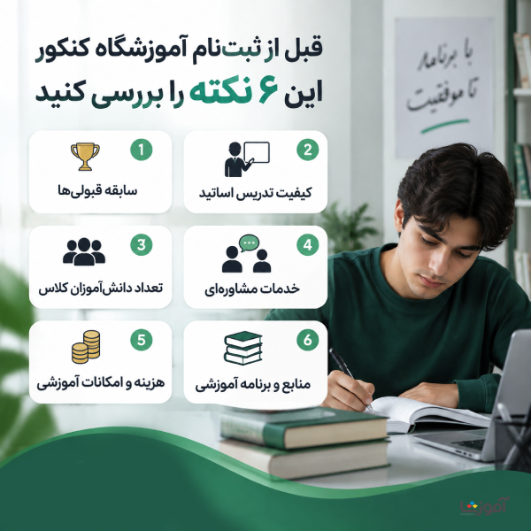قبل از ثبت نام در آموزشگاه کنکور این 6 نکته را بررسی کنید