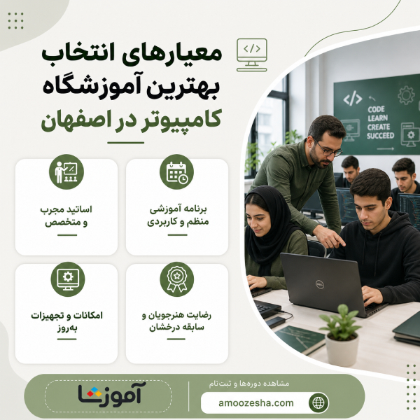 معیارهای انتخاب بهترین آموزشگاه کامپیوتر در اصفهان