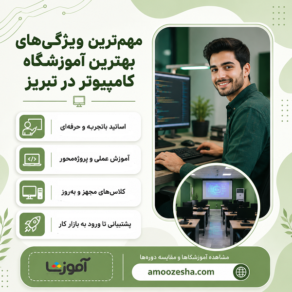 مهمترین ویژگیهای بهترین آموزشگاه کامپیوتر در تبریز