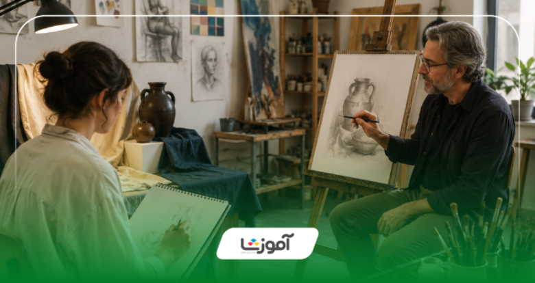 کلاس طراحی و نقاشی حضوری در اهواز بهتر است یا آنلاین؟