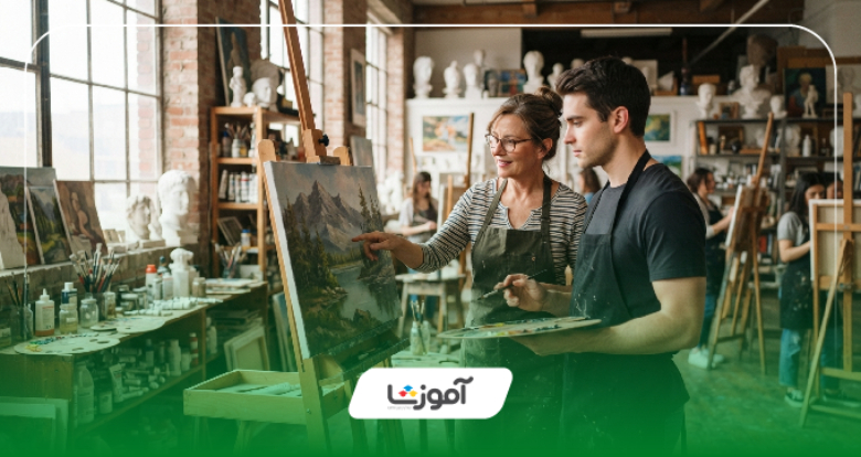 نظرات هنرجویان درباره یادگیری طراحی و نقاشی در آموزشگاه شیراز