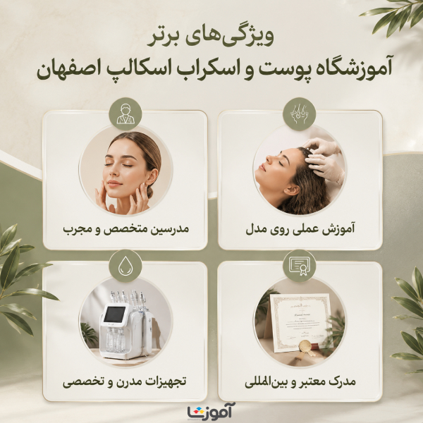 ویژگی های بهترین آموزشگاه پوست و اسکراب اسکالپ در اصفهان