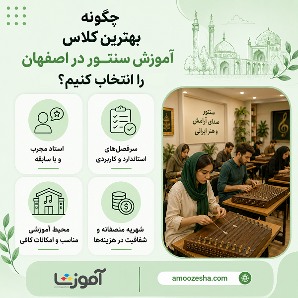 چگونه بهترین کلاس آموزش سنتور در اصفهان را انتخاب کنیم؟